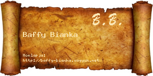Baffy Bianka névjegykártya