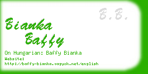 bianka baffy business card